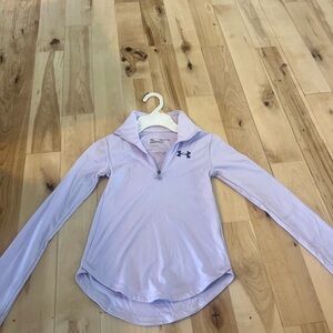 Under Armour Light Purple Quarter-Zip Athletic Top